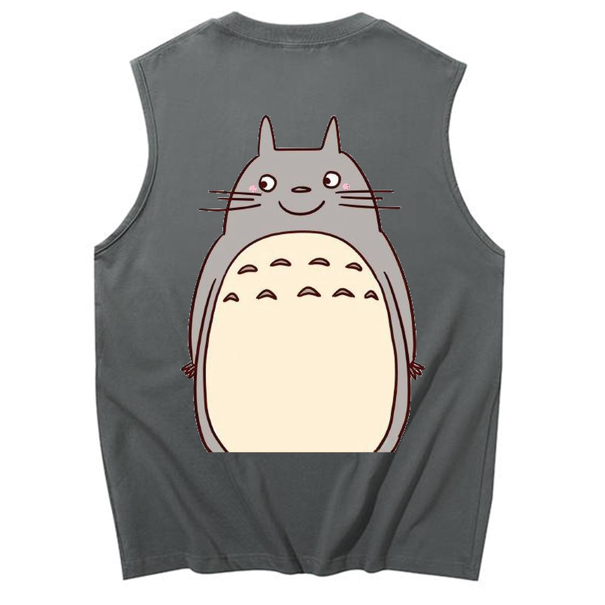 （画像用） となりのトトロ 草壁メイ 草壁サツキ My Neighbor Totoro Satsuki Kusakabe Mei Kusakabe コットン100％タンクトップ（背面プリント）